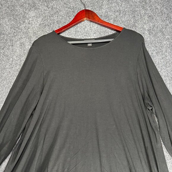 J Jill Top Womens Large Wearever Collection Black Long Sleeve Contrast Hem Cuffs - Picture 3 of 7